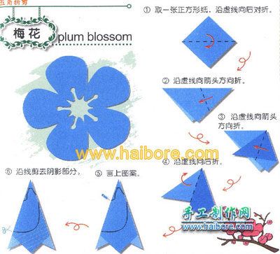 梅花最简单剪纸步骤图