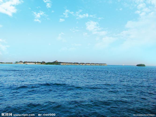 马尔代夫湖蓝的海图片