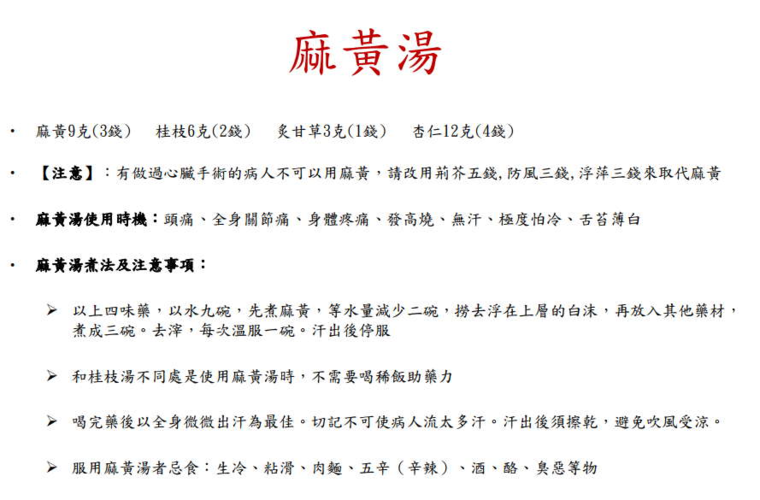 倪海厦神医的8个治疗感冒的经方