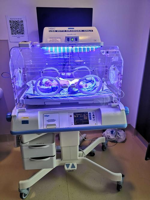 本应出院了,可早晨抽血查宝宝黄疸指数偏高,医生让多留一天照蓝光