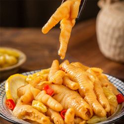 酸辣无骨鸡爪柠檬脱骨去骨泡椒凤爪袋装熟食