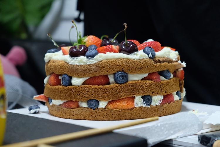 【2店通用】hos手工蛋糕hos手工蛋糕车厘子草莓蓝莓裸