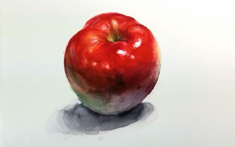 【新人/水彩】一看就能学会的写实苹果水彩超详细教程