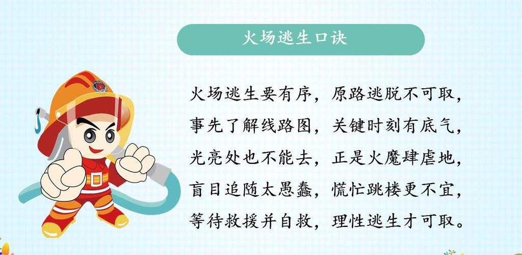 最后的最后送给大家一个火场逃生口诀吧!