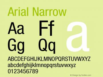 arial narrow version 2.40图片样张