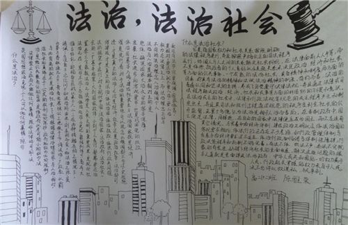 宪法和教师法的手抄报 遵纪守法的手抄报