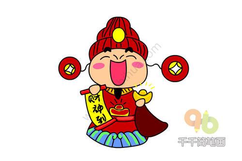 财神爷喜庆简笔画