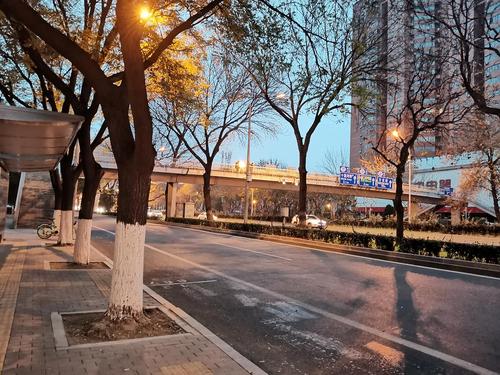 北京冬天的早晨.