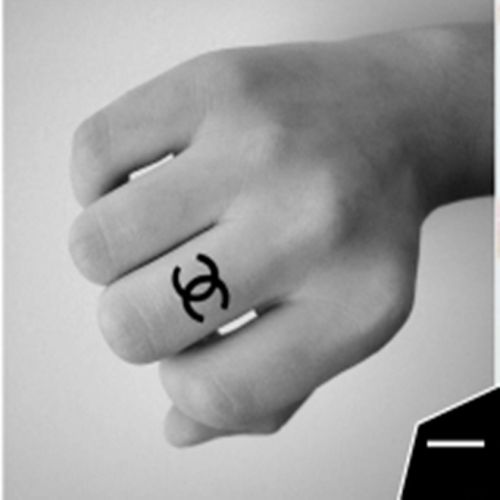 手指纹身贴防水男女持久手指英文字母几何小图案暗黑系手上贴纸