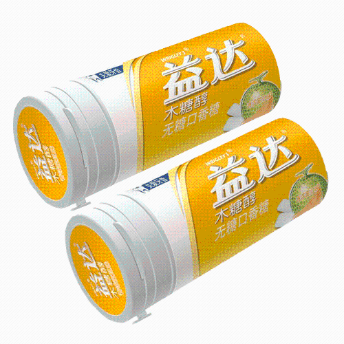 益达木糖醇香浓蜜瓜味20粒瓶装28g两连包