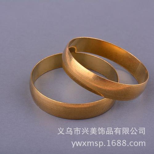 兴美饰品铜首饰批发 金色 圆弧戒指圈 时尚男女情侣戒子hn00209