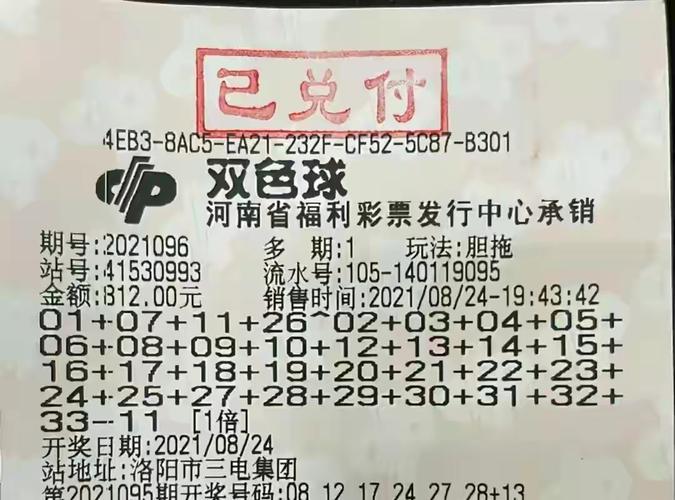 河南省洛阳市伊川县三电集团附近一福彩投注站中出一注大奖,中奖彩票