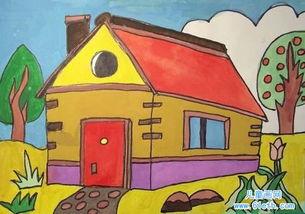 儿童画简单房子简笔画