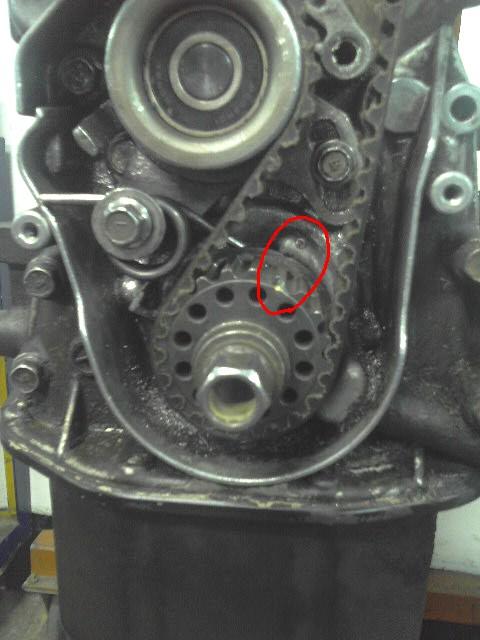 曲轴齿轮的正时标志