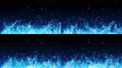 4k蓝色火焰舞台循环_4096x2304_高清视频素材下载(:)