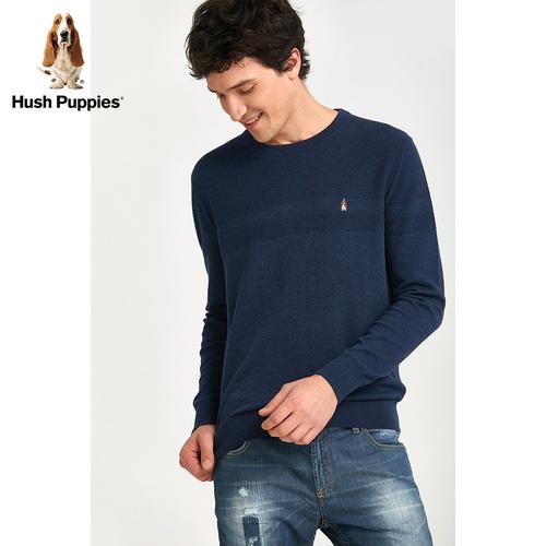 hushpuppies暇步士男装2020春新款圆领休闲毛衣针织衫|pw-28523z