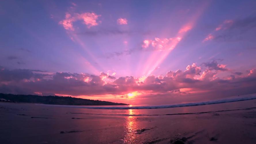 4k巴厘岛日落火烧云延时摄影_3840x2160_高清视频素材