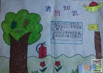 一年级防震防火手抄报