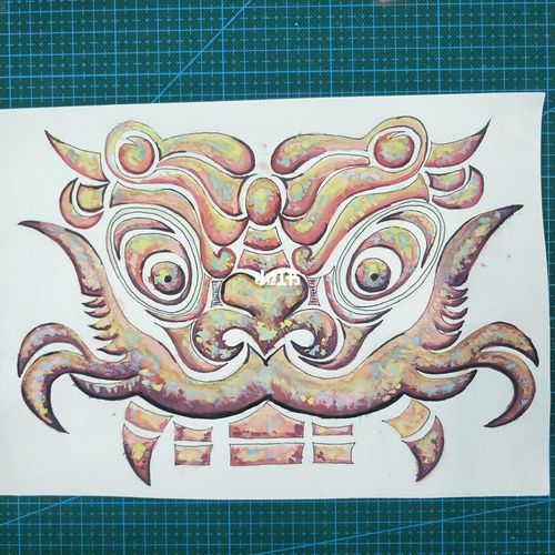 饕餮纹~_手绘_文化_绘画