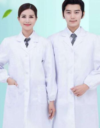罗蒙旗舰官方店医院白大褂长袖薄款加厚女男学生化学实验服医生店工作