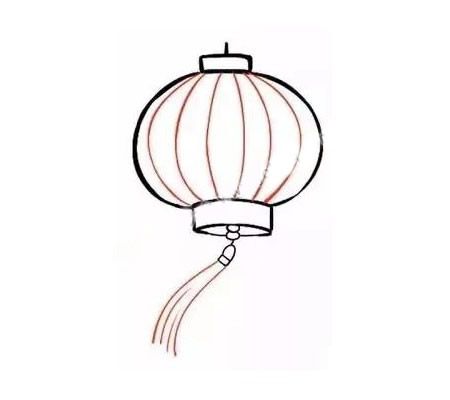 灯笼怎么画新年灯笼简笔画步骤图解