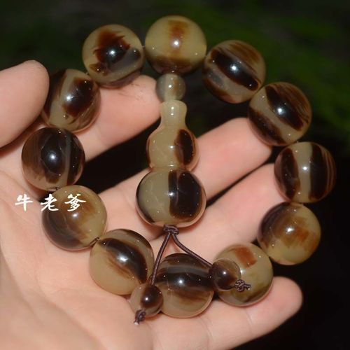 天然西藏牛角手串手链牦牛骨手串骨头灵骨藏式佛珠男女菩提子文玩