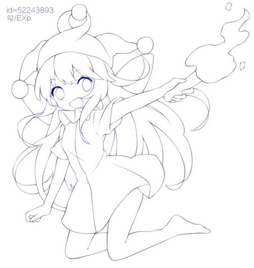 萌妹子 线稿