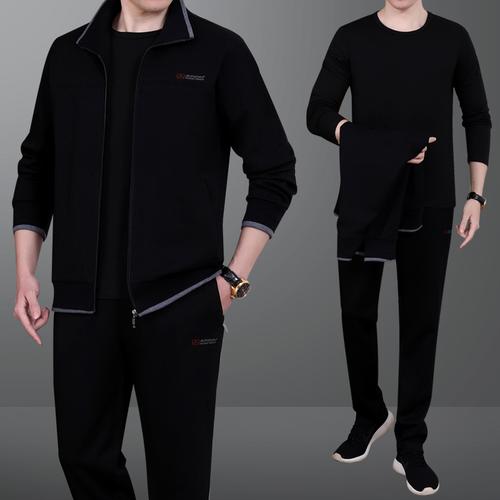 品牌中老年人运动套装男春秋2020新款运动服男士春秋季休闲大码爸爸装