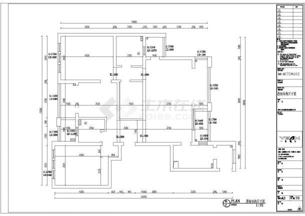 142平米三室两厅住宅装修设计图纸