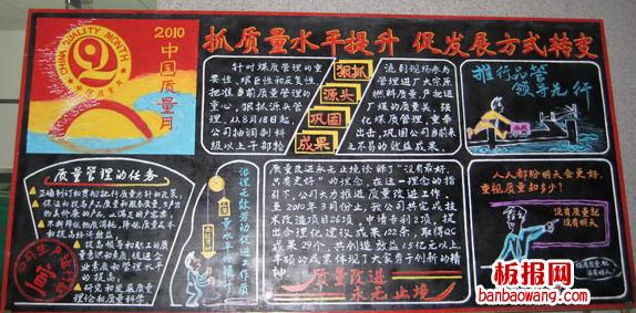 关于质量安全月的黑板报