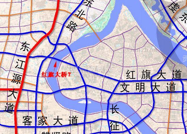 赣州中心城区今年开工建设红旗大桥 位置大猜想