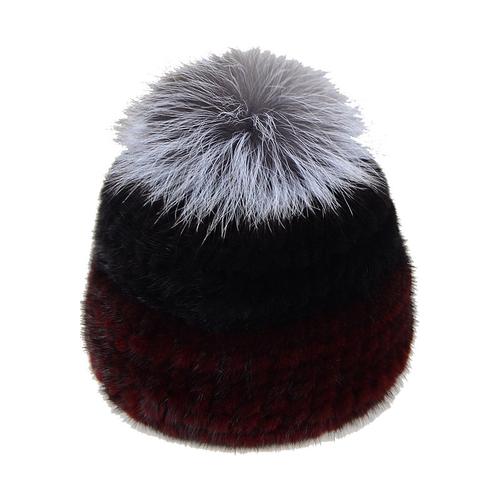 貂皮帽子女冬天貂毛编织保暖护耳水貂皮草狐狸毛球水貂绒韩版百搭