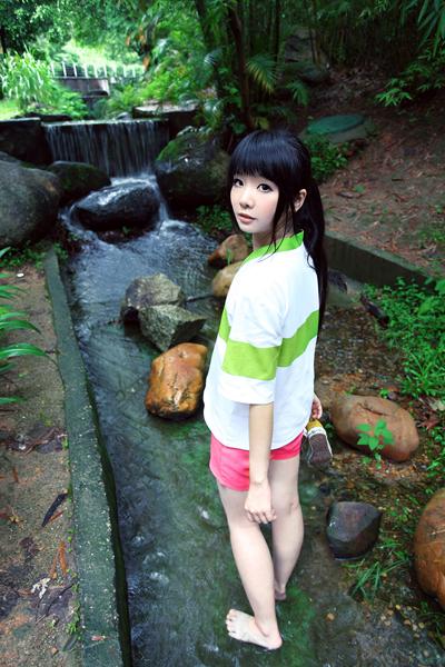 【小五飘飘】cosplay 千与千寻 千寻 生活装 t恤 短裤 cos服 征集
