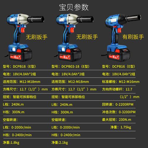 东成 无刷电动扳手锂电充电扳手冲击汽车脚手架子工