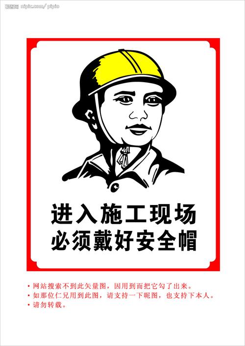 必须戴安全帽图片