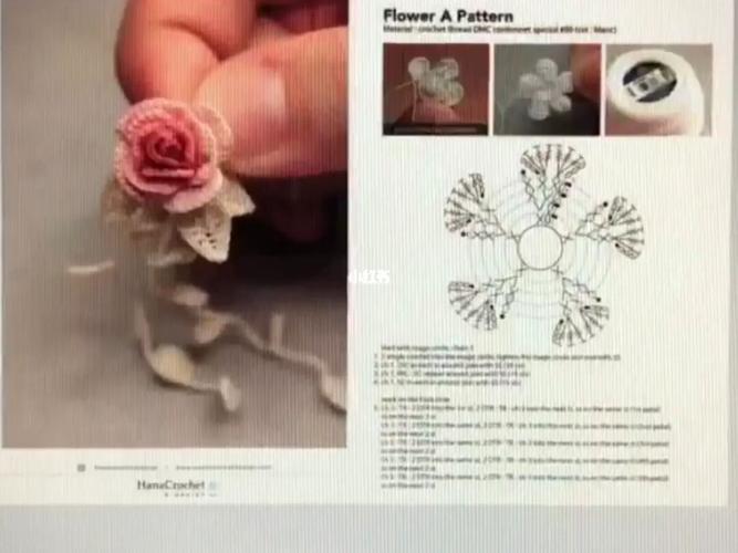 微钩玫瑰花耳钉(有图解)_微钩_玫瑰花_耳钉_兴趣爱好