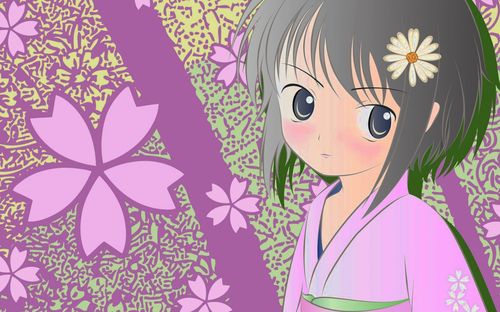 卡通美女图片之动漫和服美少女图片合集