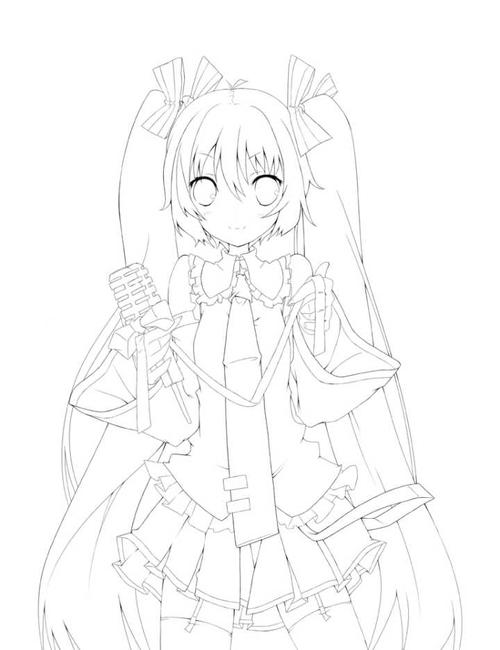 适合手绘初学者的临摹动漫图?线条清晰,最好是全身的?