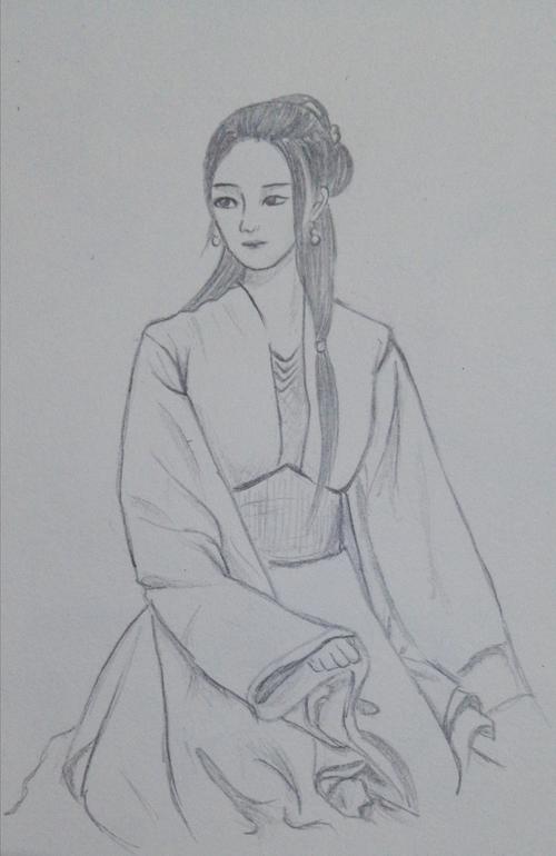 真人临摹古装美女