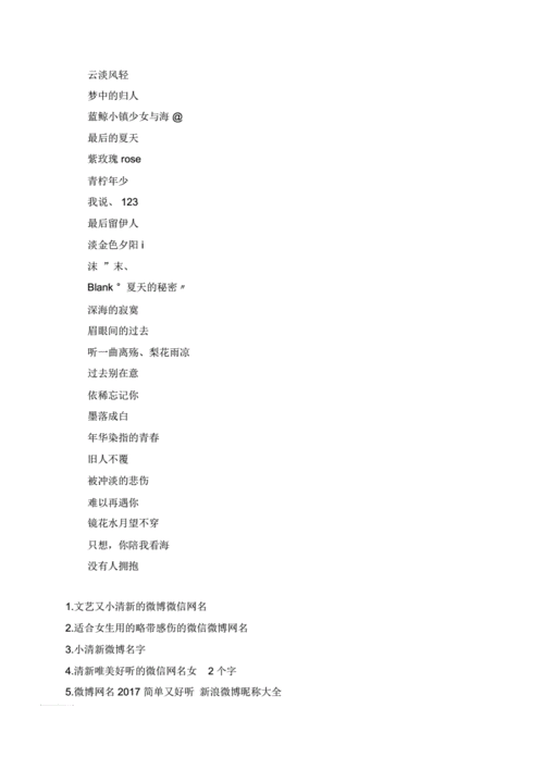 2019最新唯美好听的女生微博微信网名.docx