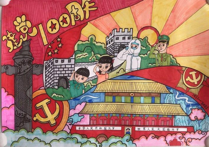 【献礼百年】"童心向党 献礼百年"儿童优秀绘画作品展示(第一期)