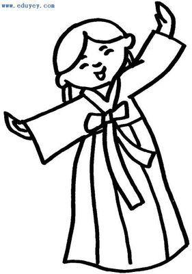 朝鲜族美食的简笔画