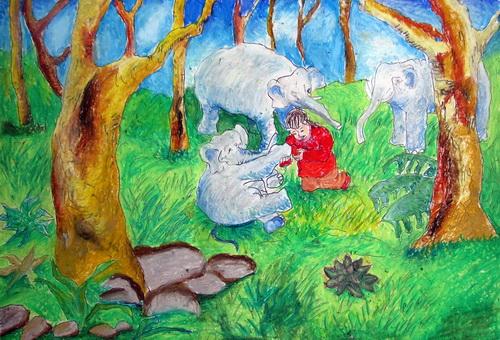 关爱生命/少儿绘画作品/儿童画/网络美术馆_中国少儿美术教育网