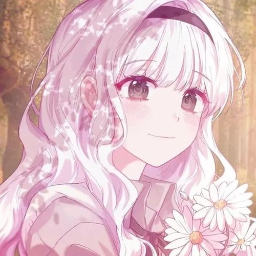 少女心爆棚的粉紫系列动漫女生头像