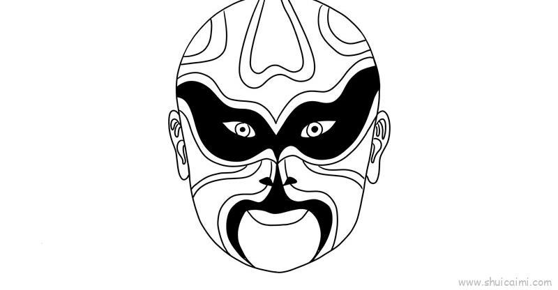 脸谱儿童画怎么画脸谱简笔画画法