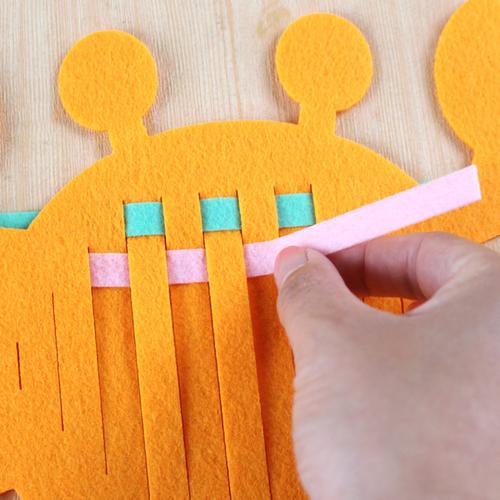 [玩学堂] 儿童创意不织布编织 手工自制布艺编织玩具 diy 幼儿园早教