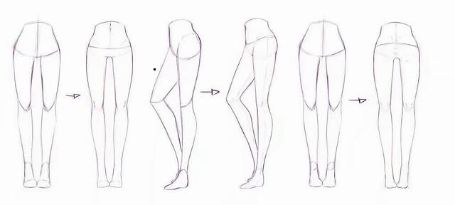 如何掌控比例画出动漫人物美腿的画法