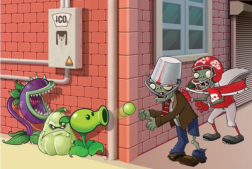 植物大战僵尸——巷战|插画|涂鸦/潮流|leonshaw - 原创作品 - 站酷