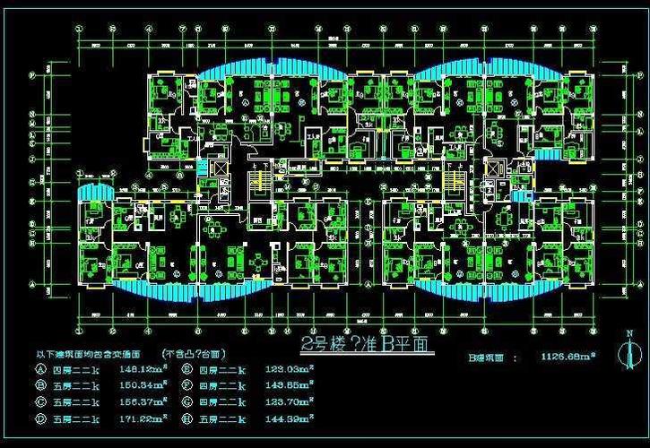 高层住宅户型方案免费下载 - 建筑户型平面图 - 土木