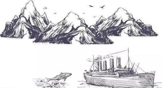 大理的洱海简笔画